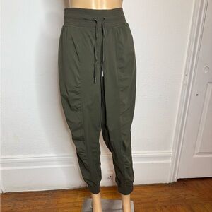 Lululemon Dance Studio Mid-Rise Jogger Full Length Army Green Size 14